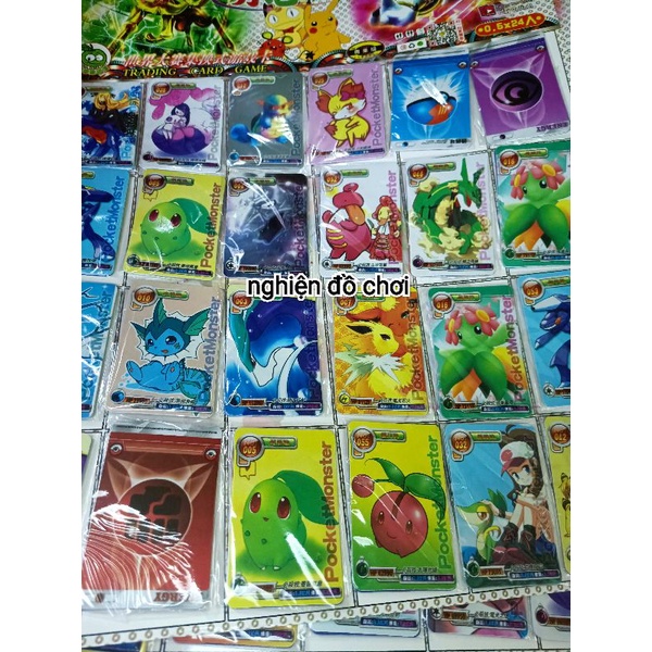 Vỉ thẻ bài POKEMON lụa dẻo. 120 thẻ.