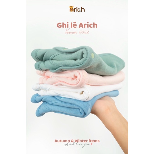 Áo ghi lê Arich vải sợi tre cao cấp siêu mềm ấm cho bé