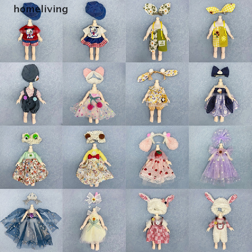 Bộ Váy Đồng Phục Cho Búp Bê 16-17cm Ob11 1 / 8