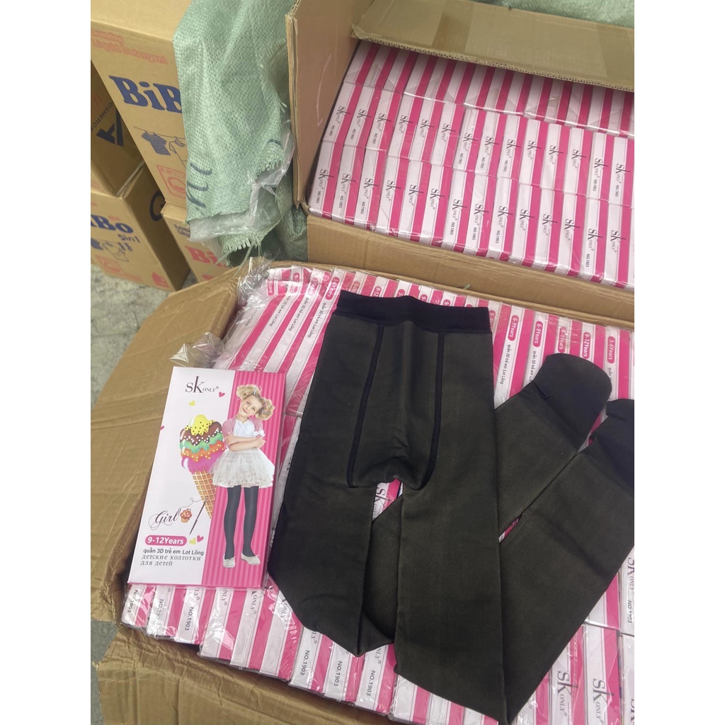 Quần Tất 3D Lót Lông Cho Bé Từ 3 Đến 12 Tuổi