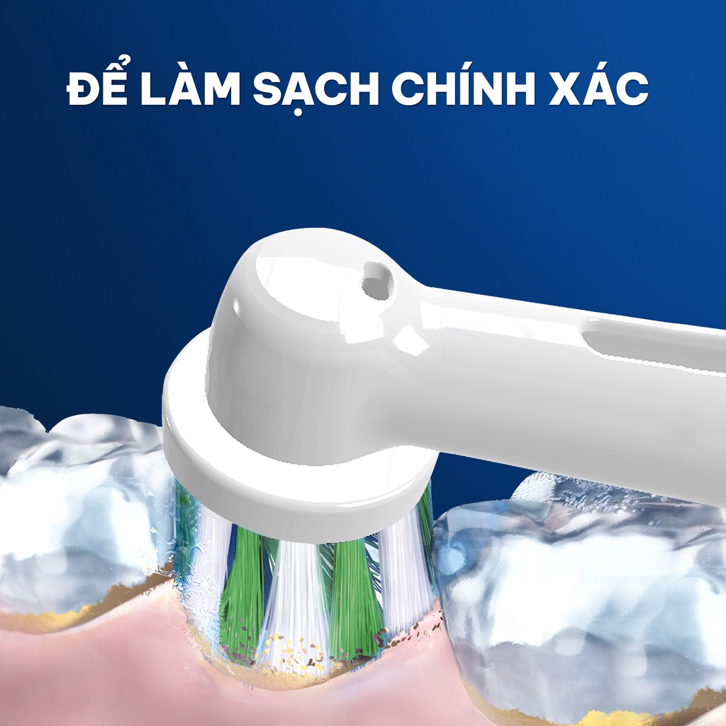 Combo Đầu Bàn Chải Điện ORAL-B CrossAction (4 Cái) Loại Bỏ Thêm Đến 100% Mảng Bám