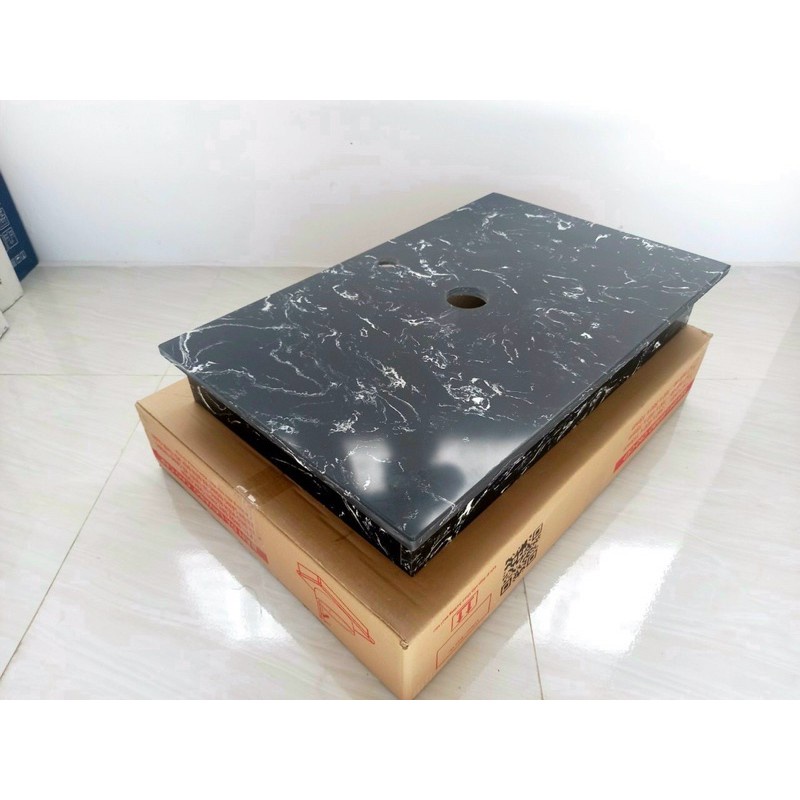 Kệ để Lavabo đặt bàn bằng đá kích thước 60x40x15cm Màu đen trắng kem Life Home Bảo hành 2 năm