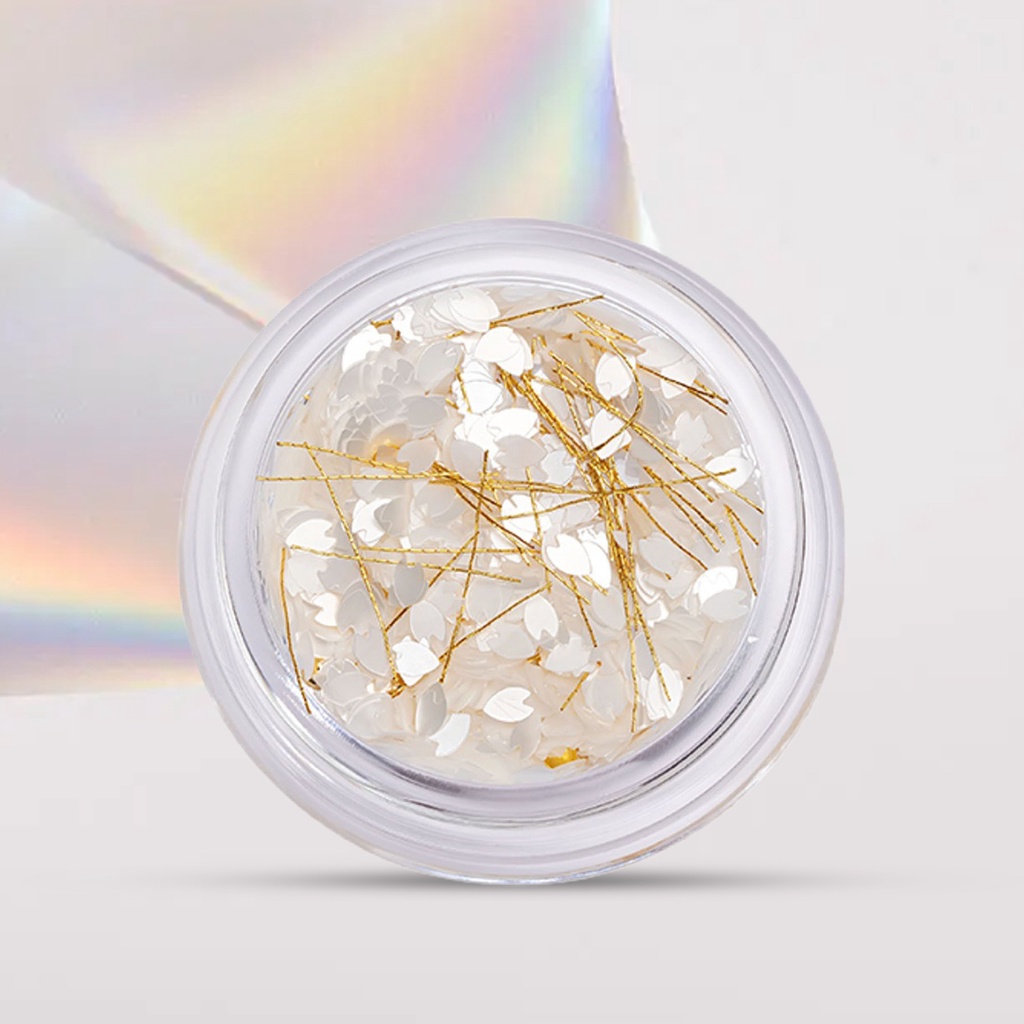 1 Hộp Sequin Siêu Mỏng Lấp Lánh Trang Trí Móng Tay Cho Salon