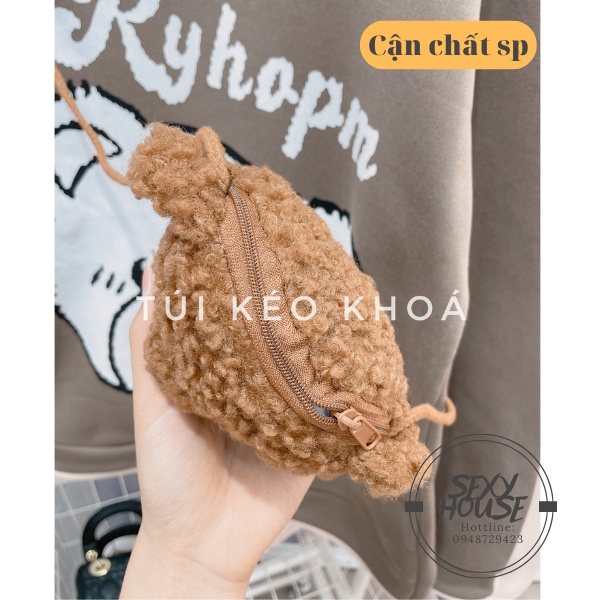 Set nỉ thu đông - bộ nỉ gấu kèm túi gấu sang chảnh B09 SEXYHOUSE