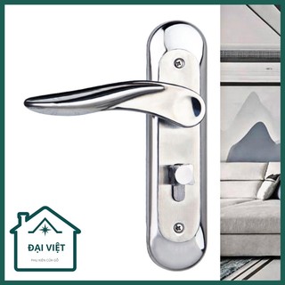  Khoá cửa gỗ tay gạt inox viền bo tròn 20cm sử dụng tốt cho cửa phòng 