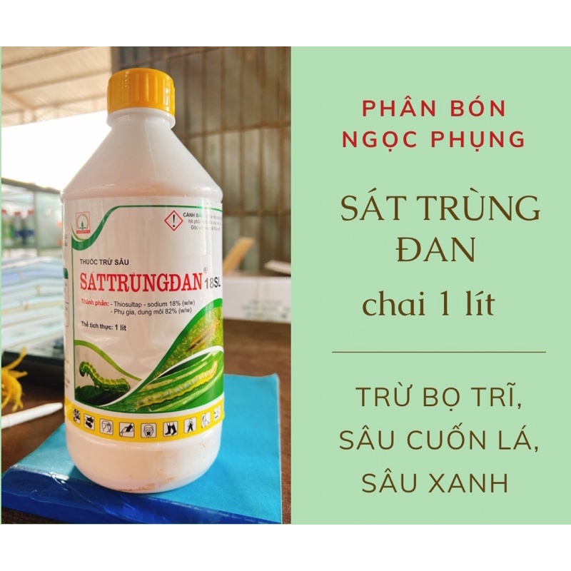 SÁT TRÙNG ĐAN chai 1 lít - tr ừ bọ trĩ, sâu đục thân, sâu cuốn lá, sâu xanh