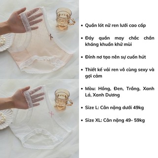 set 10 quần  lót ren lưới