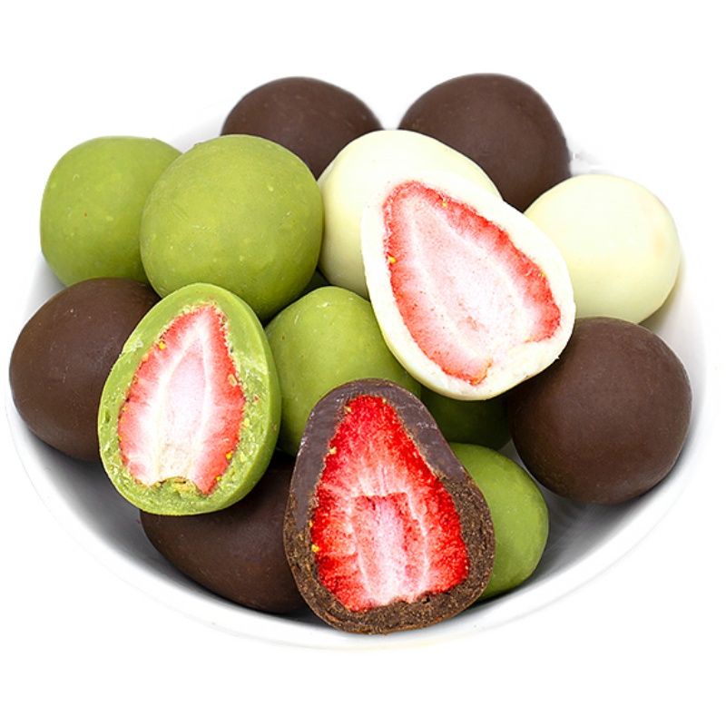 Kẹo socola bọc dâu tây sẵn 3 vị siêu ngon