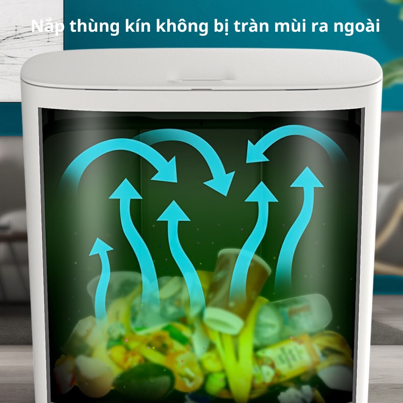 Thùng Rác Cảm Ứng Thông Minh Fuji, Có Tia Cực Tím UV Diệt Khuẩn, Khử Mùi, Dùng Cho Nhà Bếp, Phòng Tắm, Phòng Làm Vệc