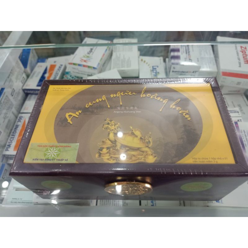 An cung ngưu hoàng hoàn rùa vàng Hàng Chính Hãng