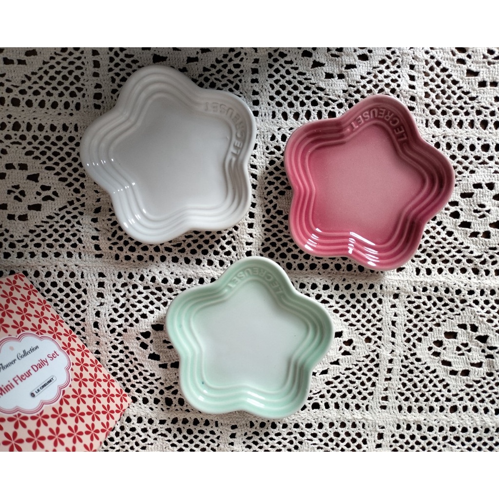 Bộ đĩa Le Creuset mini 11cm dùng trang trí decor nhà bếp bàn ăn, đựng khai vị, gia vị, hoa quả