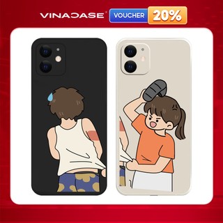 Ốp Lưng iPhone 17 Pro Max/11/14 Pro Max/15 Pro Max/16 Pro Max TPU Cạnh Vuông Hình Ốp cặp BST6