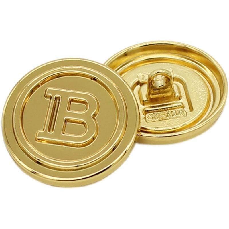 Button. Nút Áo Khoác Hình Tròn In Chữ Tiếng Anh Bằng Kim Loại Thời Trang Cho Nam Và Nữ