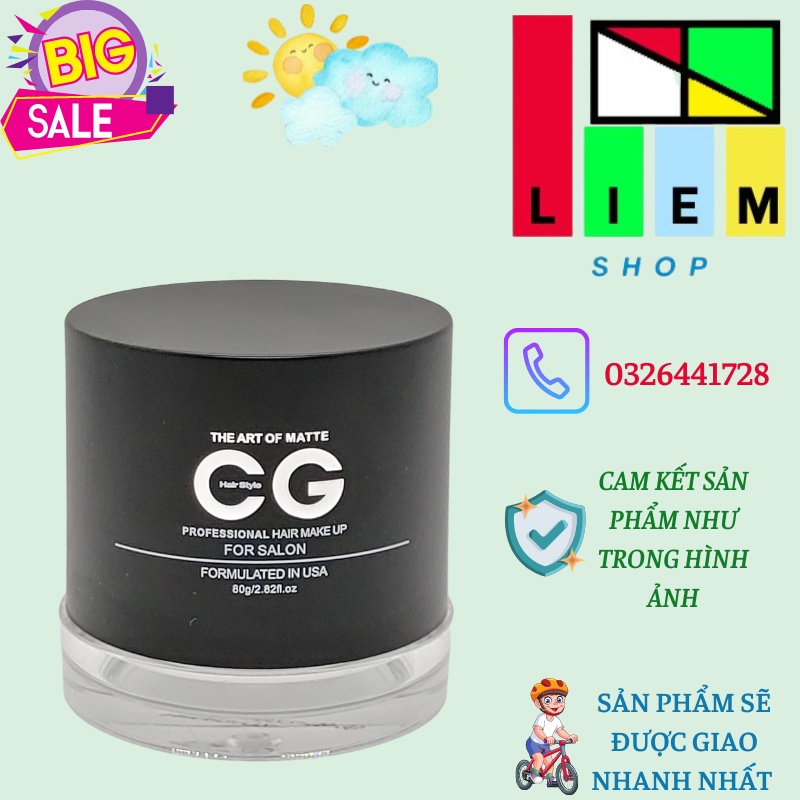 Sáp Keo vuốt Tóc Thơm Tạo Kiểu Tóc Cho Nam Và Nữ Matte CG The Art giữ nếp tóc Lâu