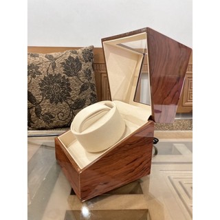Hộp xoay đồng hồ cơ xoay 1 đồng hồ gỗ phun sơn mài hộp lên cot đồng hồ