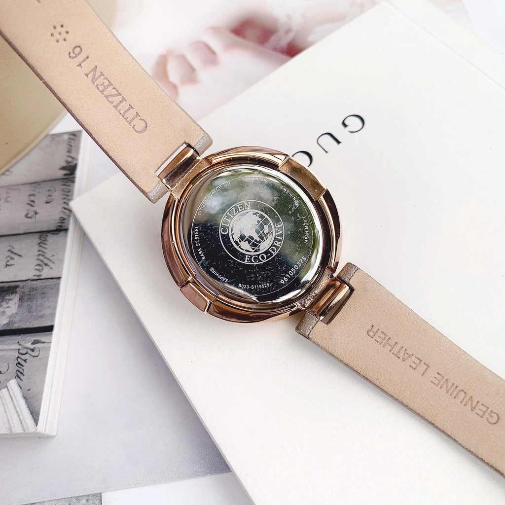 Đồng Hồ Nữ CITIZEN Eco-drive EX1513-00Y Chính Hãng Tặng Dây Da Cao Cấp