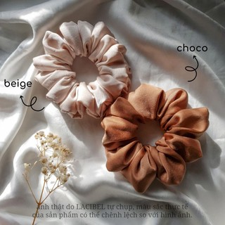 Cột tóc vải LACIBEL scrunchies, buộc tóc vải lụa mềm mịn