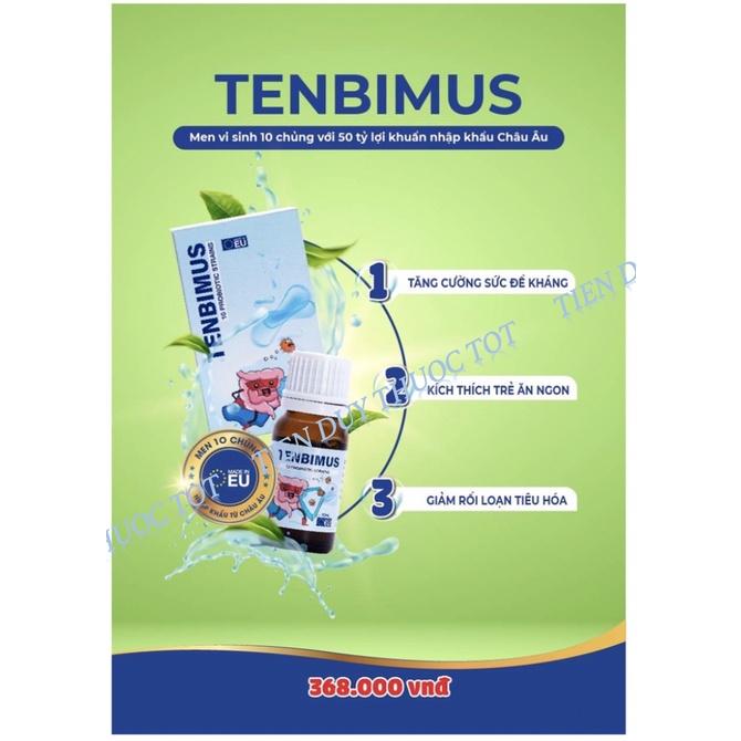 Men vi sinh 10 chủng Tenbimus - Giảm táo bón, tiêu chảy, rối loạn tiêu