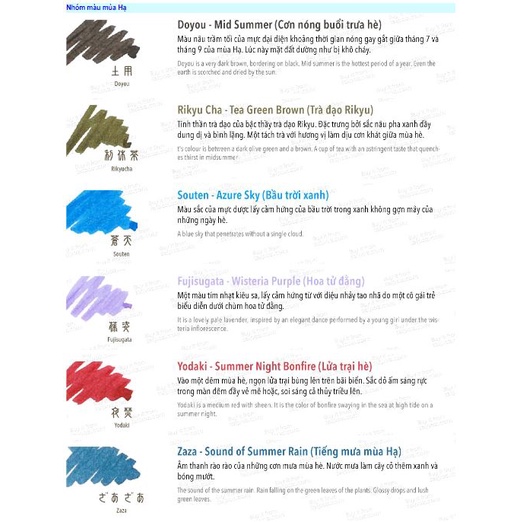 - Mực bút máy Sailor Shikiori  20ml