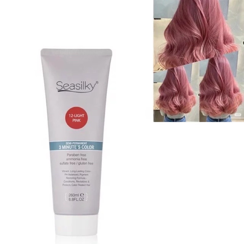 HẤP MÀU HỒNG LIGHT PINK SEMI PERMANENT SEASILKY 260ml