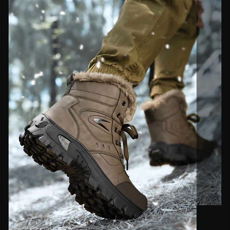 Giày Bốt Martin Đi Tuyết Lót Cotton Lót Lông Cừu Dày Dặn Giữ Ấm Chống Thấm Nước / Trượt Tuyết Thời Trang Mùa Đông Cho Nam