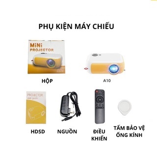 Máy chiếu mini LED tại nhà, máy chiếu full HD1080p, kết nối không dây qua Wifi - SET2176