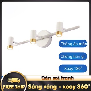 Đèn trang trí rọi gương NF HOME trang trí phòng tắm, đèn soi tranh trang trí cao cấp ánh sáng vàng 15W 6028