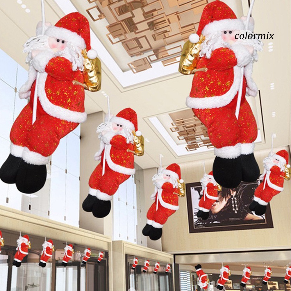 Ông Già Noel Leo Dây Treo Cửa Sổ Trang Trí Giáng Sinh