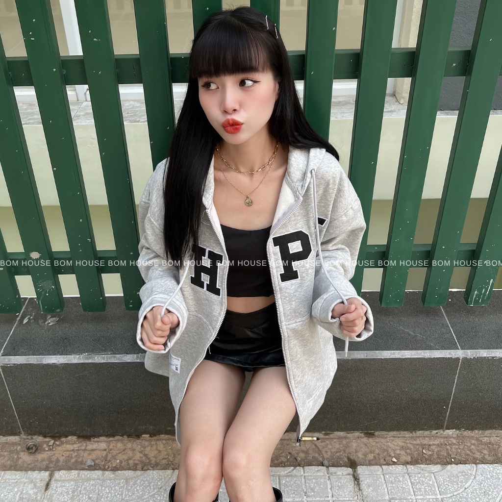 Áo Khoác Nỉ Hoodie Zip AHPH Form Rộng Nam Nữ Unisex