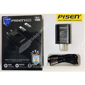 (Chính hãng) - Củ sạc Pisen Type-C PD Wall Charger 18W - TS-C118- KMB