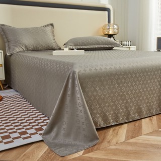 Ga gối lụa vân chìm thương hiệu, set 3 món ga gối lụa