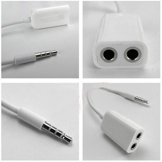 Jack chia cổng audio 3.5 mm 1 thành 2
