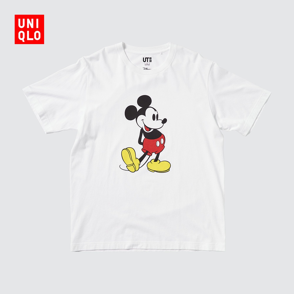 Áo Thun Uniqlo Nam / Nữ / Cặp Đôi  Tay Ngắn Hình Mickey  447182