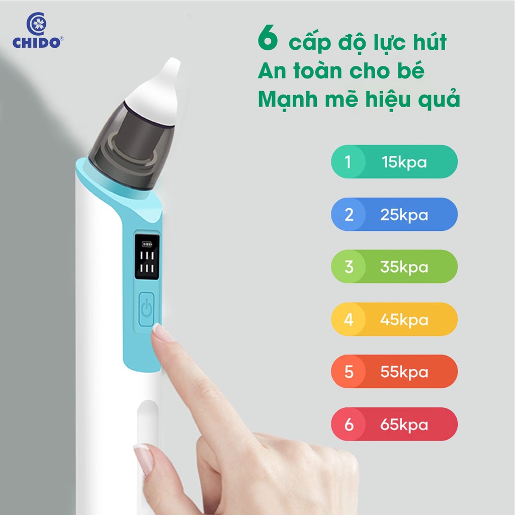 Máy hút mũi điện Chido 6 cấp độ hút tự động cầm tay không dây thông minh 2