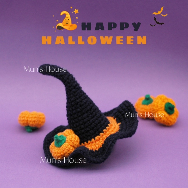 Set Mũ + yếm Bí ngô Halloween cho thú cưng