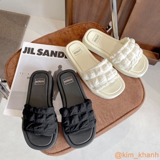 Dép quai vải mềm đẹp xịn đế cao 3 cm, chọn theo đúng bảng size trên ảnh 1B24