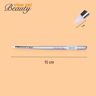 Cọ Tán Gel 3D FOL (Trắng) – Lông sợi mềm, 15cm, vẽ nổi sắc nét