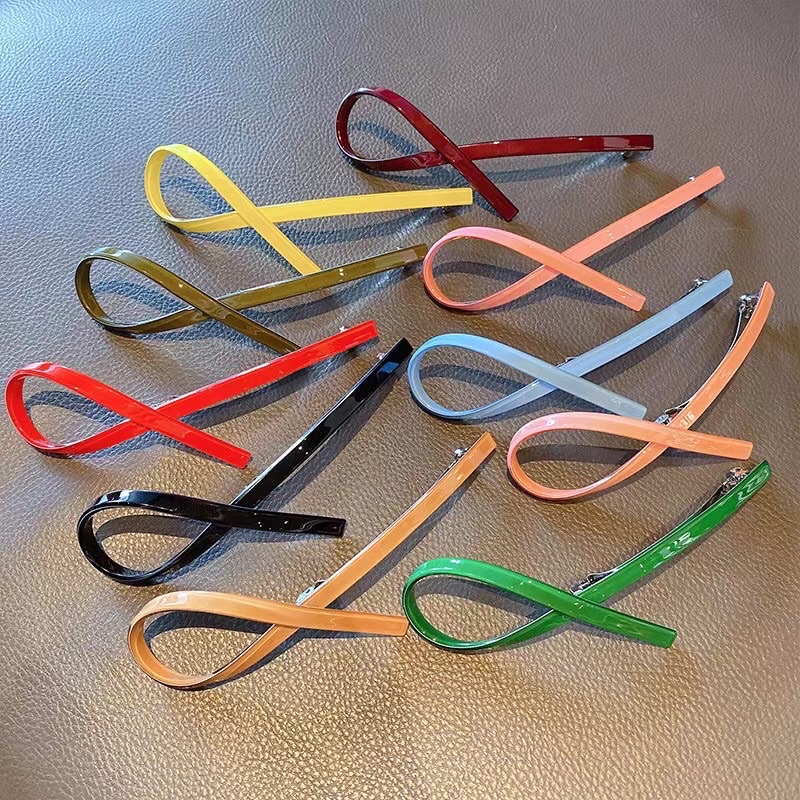 Cặp tóc mái nữ, kẹp tóc nhựa alphal hàn quốc nhiều màu