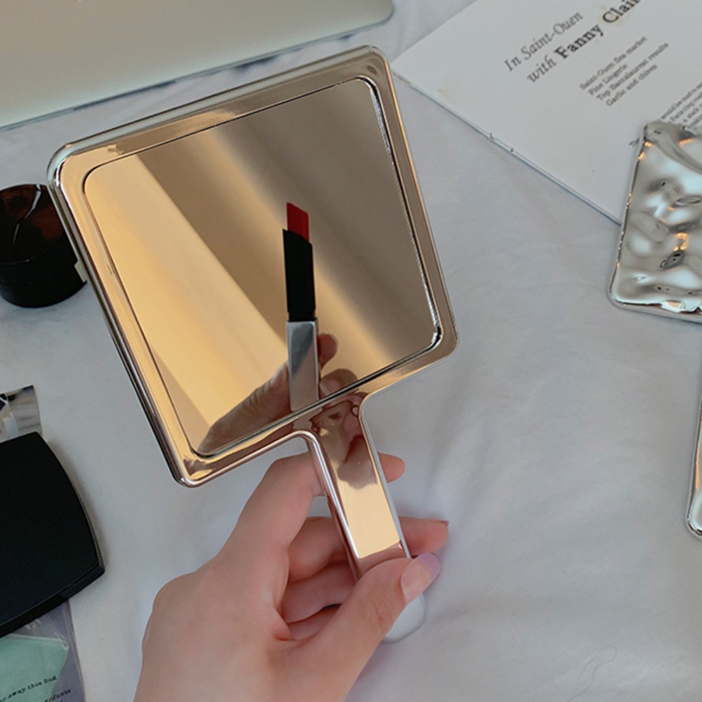 Cod Hàng Có Sẵn Gương Trang Điểm Cầm Tay Hình Vuông Phong Cách Ins Cổ Điển Làm Đẹp Cho Văn Phòng / Nhà Ở