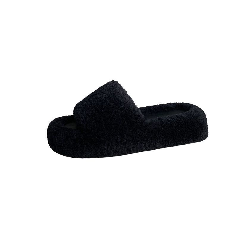 Dép Lông Cừu Đế Dày Mềm Mại Thời Trang Thu Đông Cho Nữ