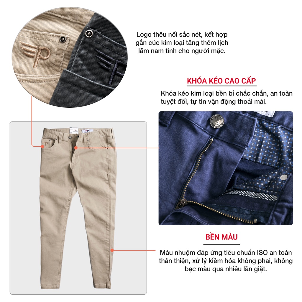 Quần kaki nam jean co giãn dáng regular FIT cao cấp PIGOFASHION - SPMQKKJ02