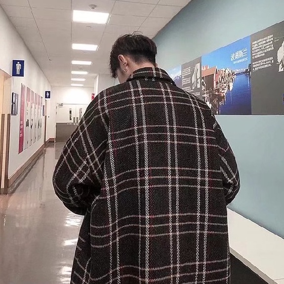 Áo Khoác Dệt Kim Tay Dài Dáng Rộng Họa Tiết Kẻ Sọc Thời Trang Mùa Đông Cho Nam