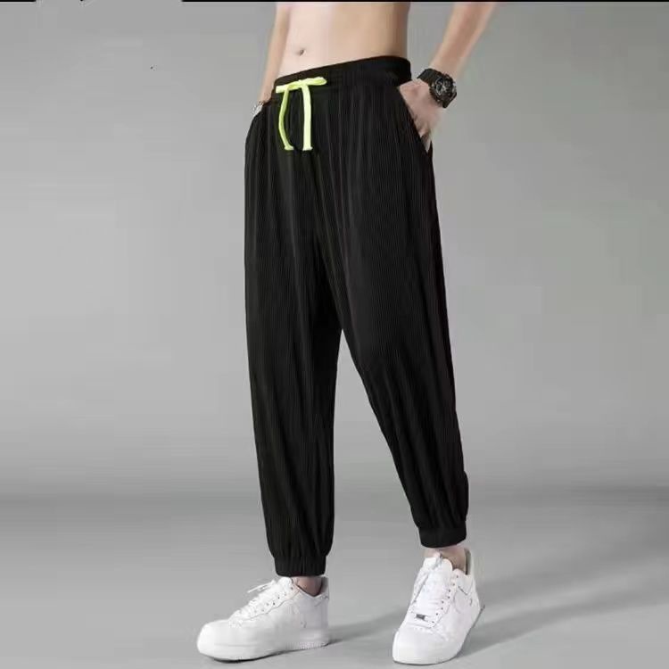 Quần Jean Dài Dáng Rộng Vải Lụa Lạnh Mỏng Co Giãn Tốt Thời Trang Mùa Hè Cho Học Sinh