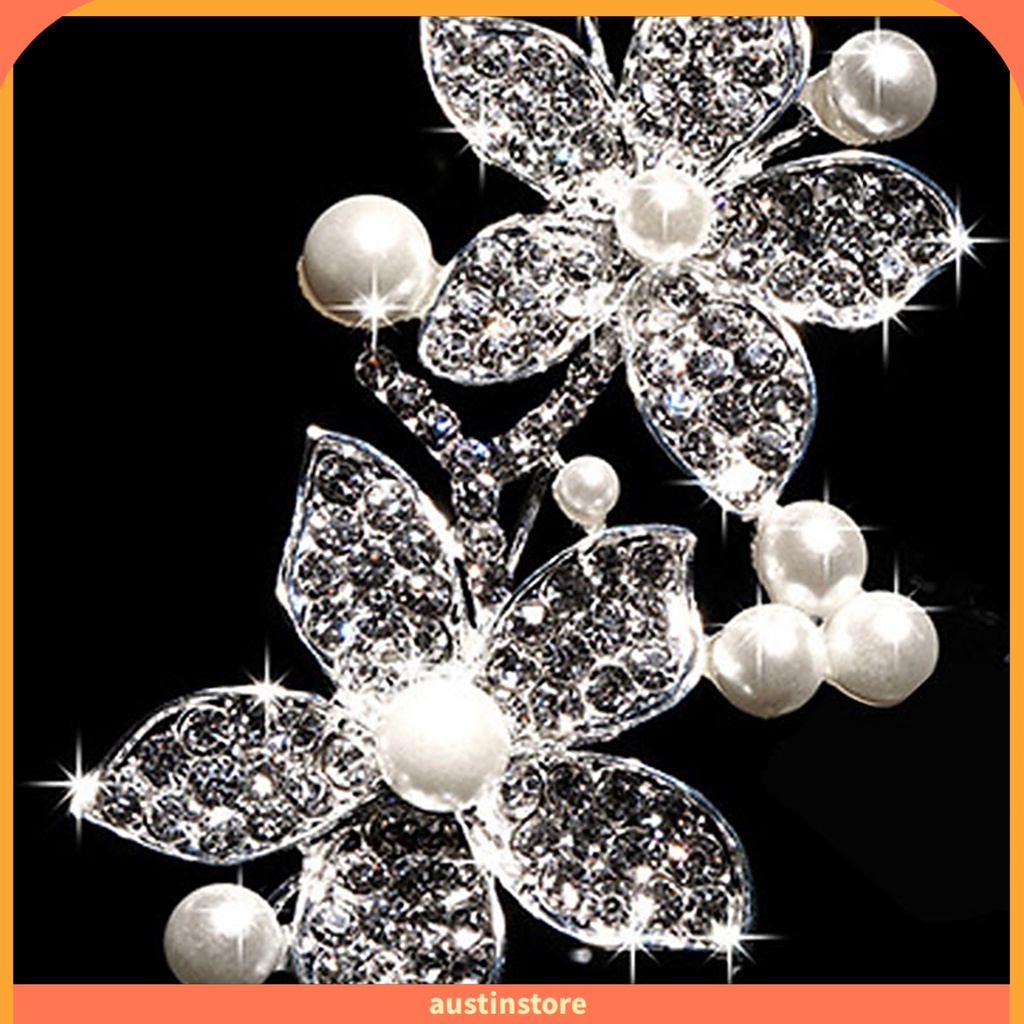 Cài Tóc Hoa Đính Đá Thời Trang Cho Cô Dâu