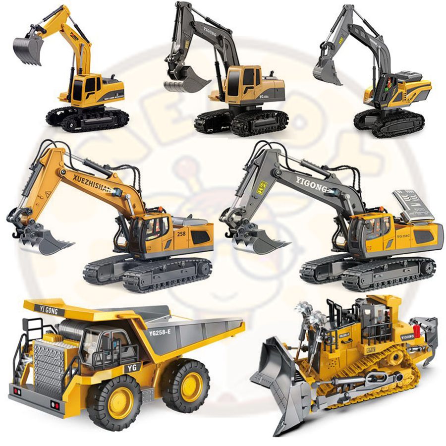 Bộ Đồ Chơi Xe Công Trường Điều Khiển Từ Xa Xe Ủi - Xe Ben - Xe Xúc. Giúp trẻ vui chơi sau những giờ học tập căng thẳng