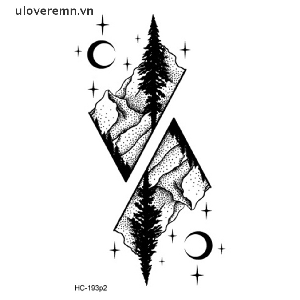 Hình Xăm Dán Tạm Thời Hình Mặt Trăng Và Hành Tinh Phong Cách Halloween