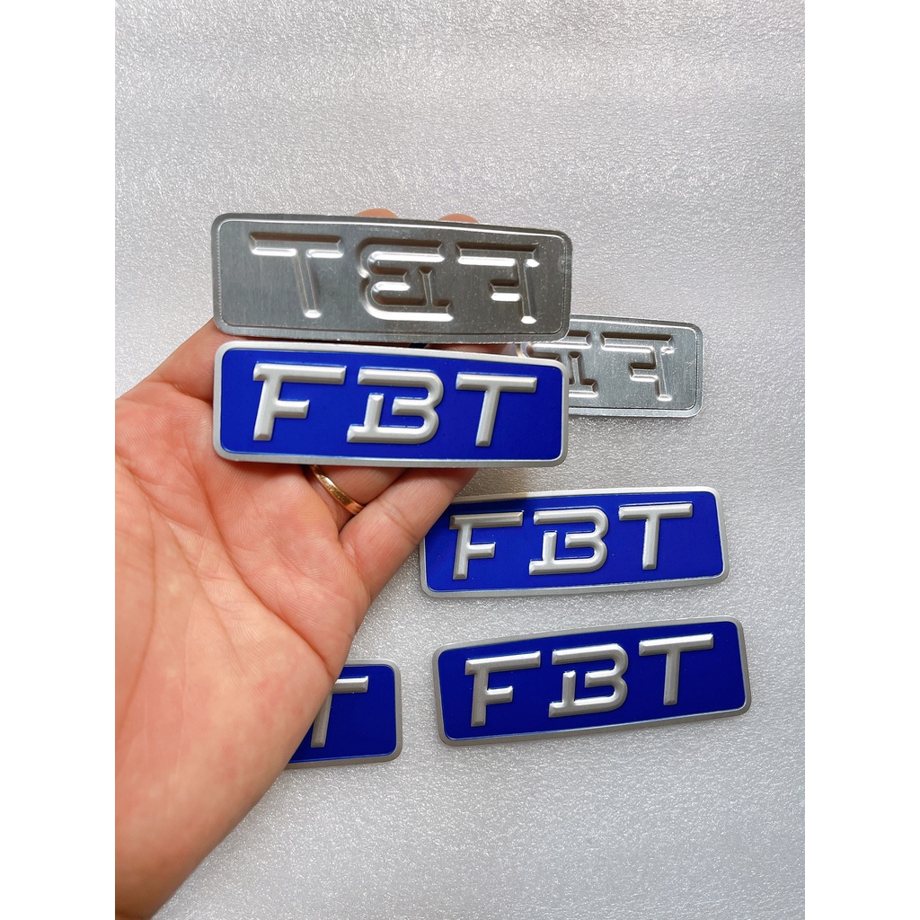 TEM DÁN THÙNG LOA THƯƠNG HIỆU FBT CHÍNH HÃNG NHÔM XỊN 8.5cm x 3cm - GIÁ 1 CẶP