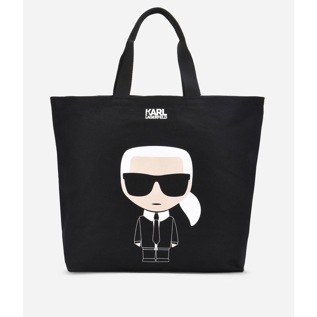 Túi xách tote nữ KARL LAGERFELD hình in 2 mặt chất vải canvas mẫu mới nhà Karl 2022