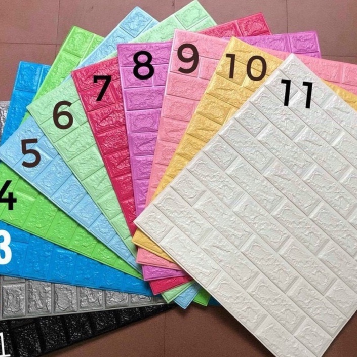 Xốp dán tường 3D Giả gạch - Khổ Lớn 70x77 mẫu mới 2022