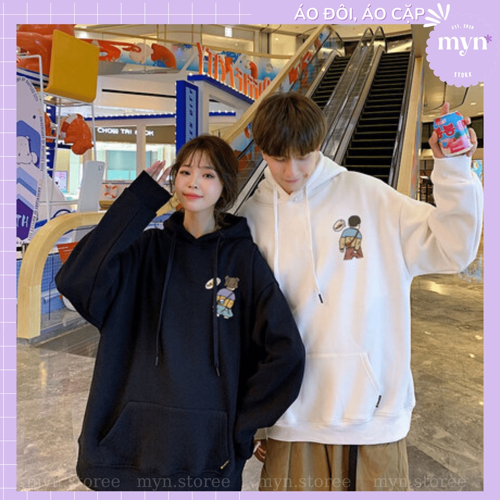 Áo Hoodie Nỉ Cặp Đôi, Bạn Thân Hoạt Hình Hài Hước, Áo Hoodie Nỉ Dày Dặn Form Áo Rộng Siêu Đẹp, Nam Nữ Đủ Size
